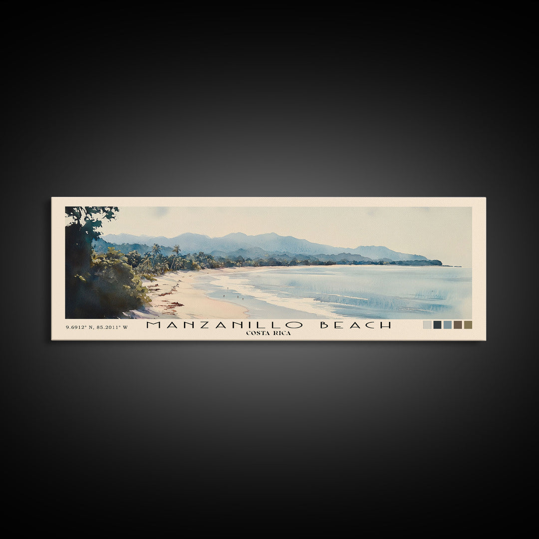 Manzanillo Beach, Costa Rica Watercolor Print, Vacation Gift, Costa Rica Wall Art, Vacation Wall Art, Vacatation Memories, Beach Decor, Beach Or Lakehouse Art