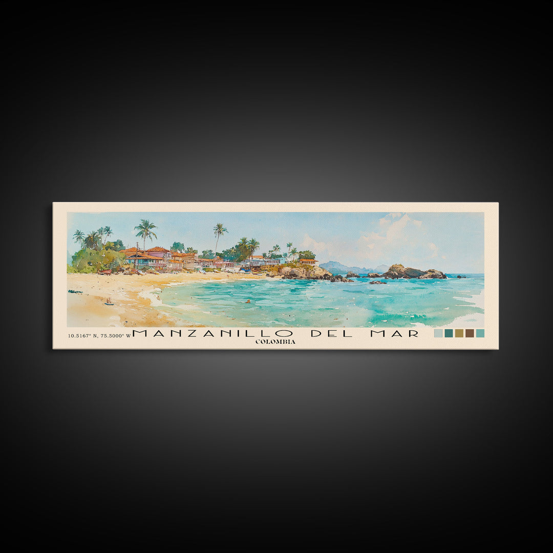 Manzanillo del Mar, Colombia Watercolor Print, Vacation Gift, Colombia Wall Art, Beach Painting, Beach Decor, Beach Or Lakehouse Art