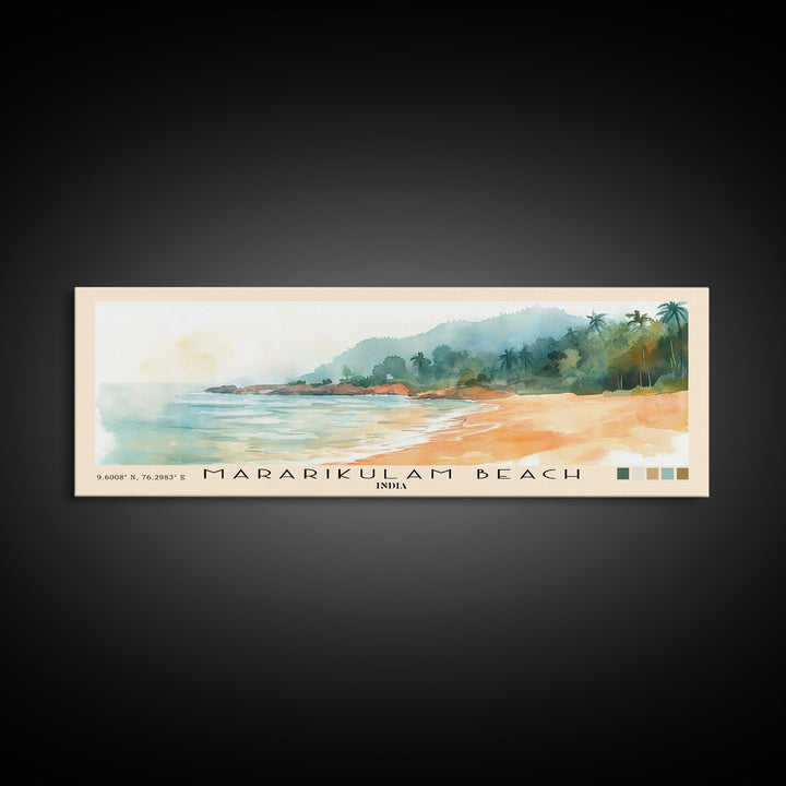 Mararikulam Beach, India Watercolor Print, Vacation Gift, India Wall Art, Vacation Wall Art, Vacatation Memories, Beach Decor, Beach Or Lakehouse Art