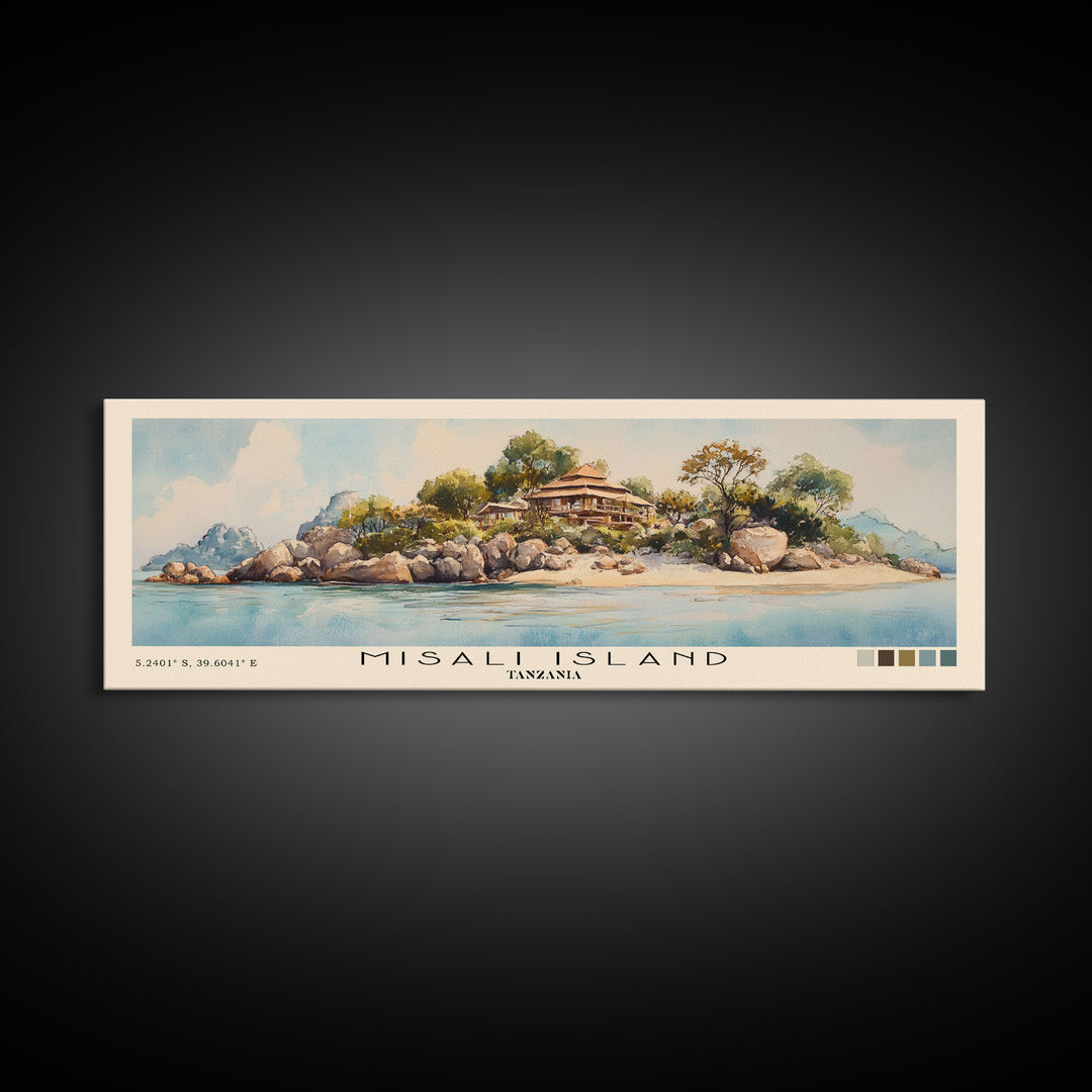 Misali Island, Tanzania Watercolor Print, Vacation Gift, Tanzania Wall Art, Vacation Wall Art, Vacatation Memories, Beach Decor, Beach Or Lakehouse Art