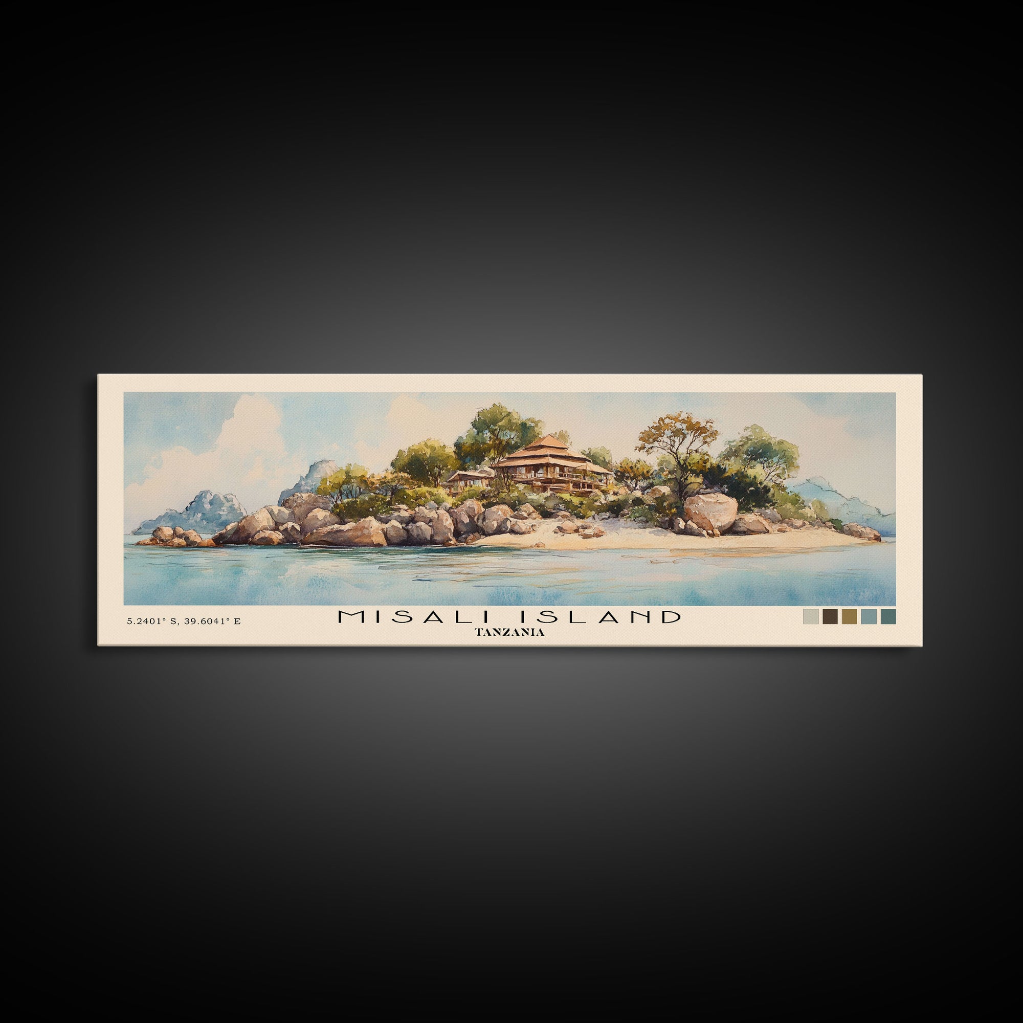 Misali Island, Tanzania Watercolor Print, Vacation Gift, Tanzania Wall Art, Vacation Wall Art, Vacatation Memories, Beach Decor, Beach Or Lakehouse Art