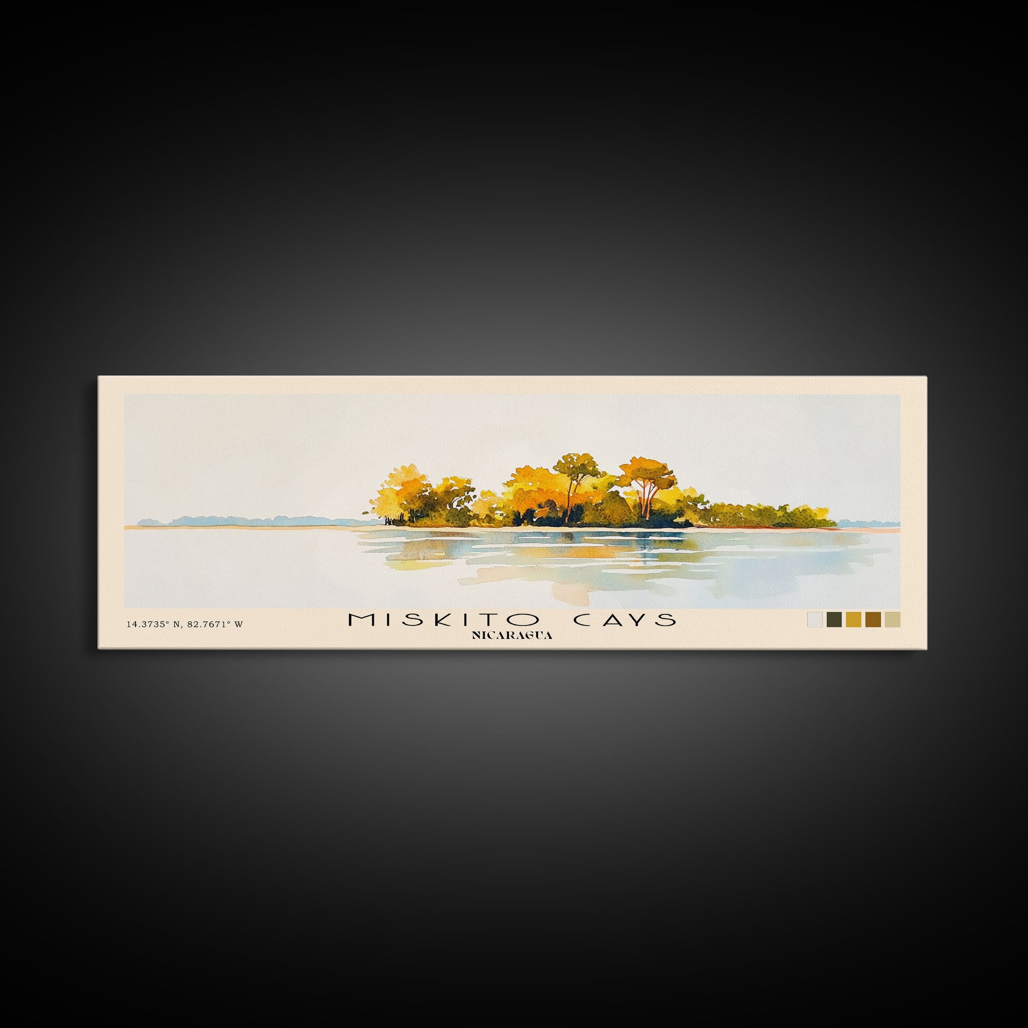 Miskito Cays, Nicaragua Watercolor Print, Vacation Gift, Nicaragua Wall Art, Beach Painting, Beach Decor, Beach Or Lakehouse Art