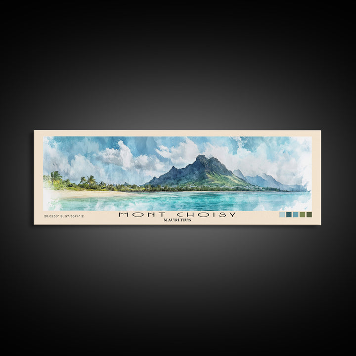 Mont Choisy, Mauritius Watercolor Print, Vacation Gift, Mauritius Wall Art, Beach Painting, Beach Decor, Beach Or Lakehouse Art