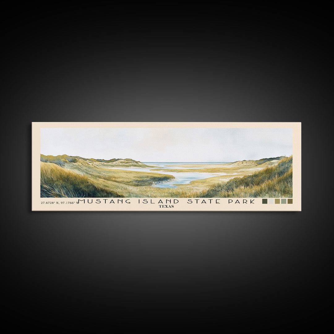 Mustang Island State Park, Texas Watercolor Print, Vacation Gift, Texas Wall Art, Vacation Wall Art, Vacatation Memories, Beach Decor, Beach Or Lakehouse Art