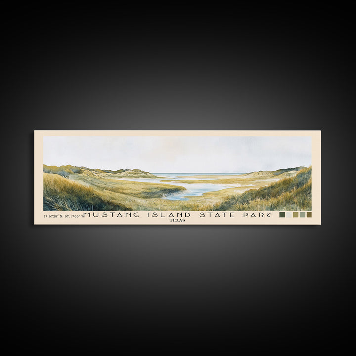 Mustang Island State Park, Texas Watercolor Print, Vacation Gift, Texas Wall Art, Vacation Wall Art, Vacatation Memories, Beach Decor, Beach Or Lakehouse Art