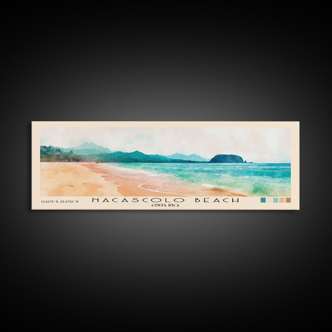 Nacascolo Beach, Costa Rica Watercolor Print, Vacation Gift, Costa Rica Wall Art, Vacation Wall Art, Vacatation Memories, Beach Decor, Beach Or Lakehouse Art
