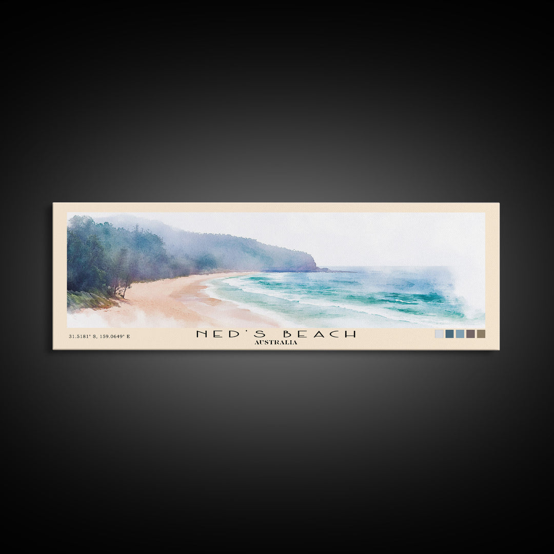 Ned's Beach, Australia Watercolor Print, Vacation Gift, Australia Wall Art, Vacation Wall Art, Vacatation Memories, Beach Decor, Beach Or Lakehouse Art