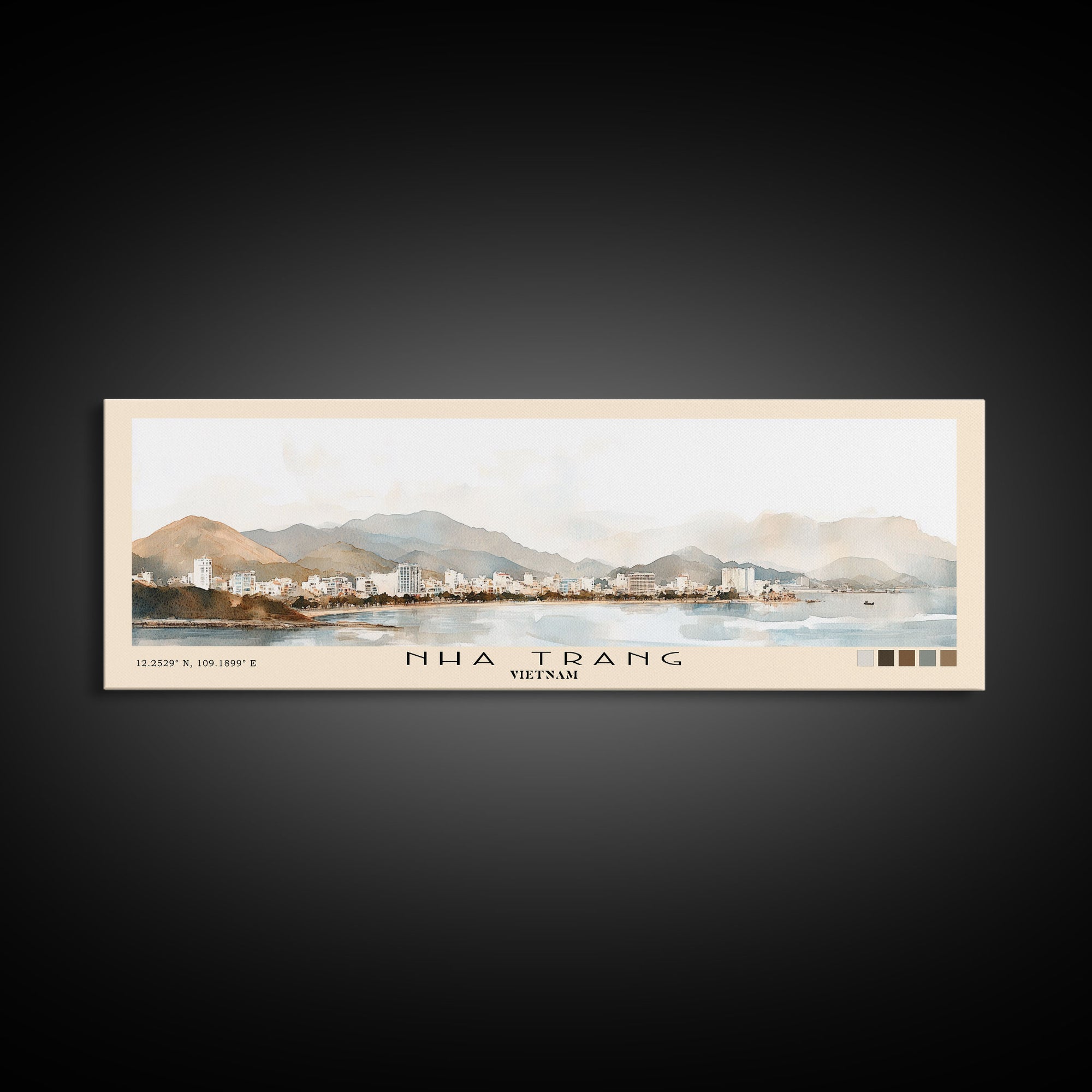 Nha Trang, Vietnam Watercolor Print, Vacation Gift, Vietnam Wall Art, Vacation Wall Art, Vacatation Memories, Beach Decor, Beach Or Lakehouse Art