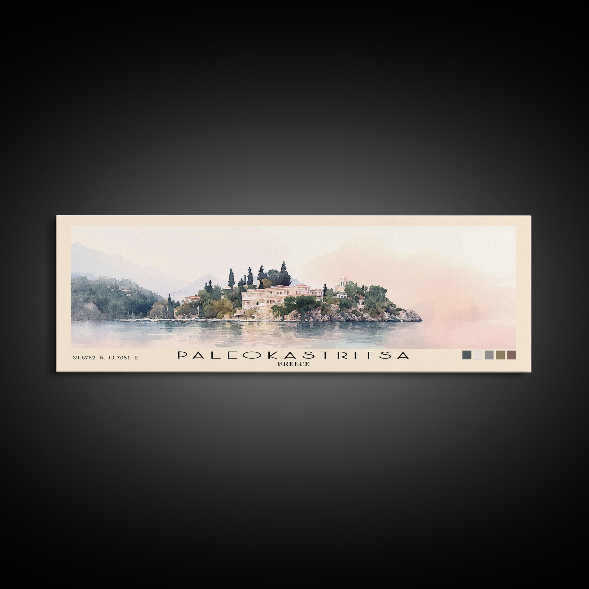 Paleokastritsa, Greece Watercolor Print, Vacation Gift, Greece Wall Art, Beach Painting, Beach Decor, Beach Or Lakehouse Art