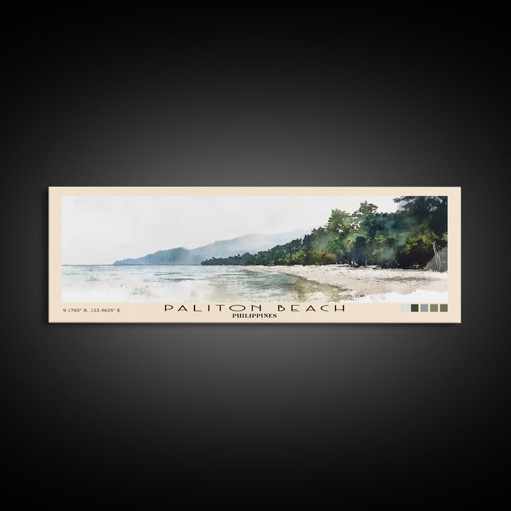 Paliton Beach, Philippines Watercolor Beach Print, Vacation Gift, Philippines Wall Art, Beach Painting, Beach Decor, Beach Painting