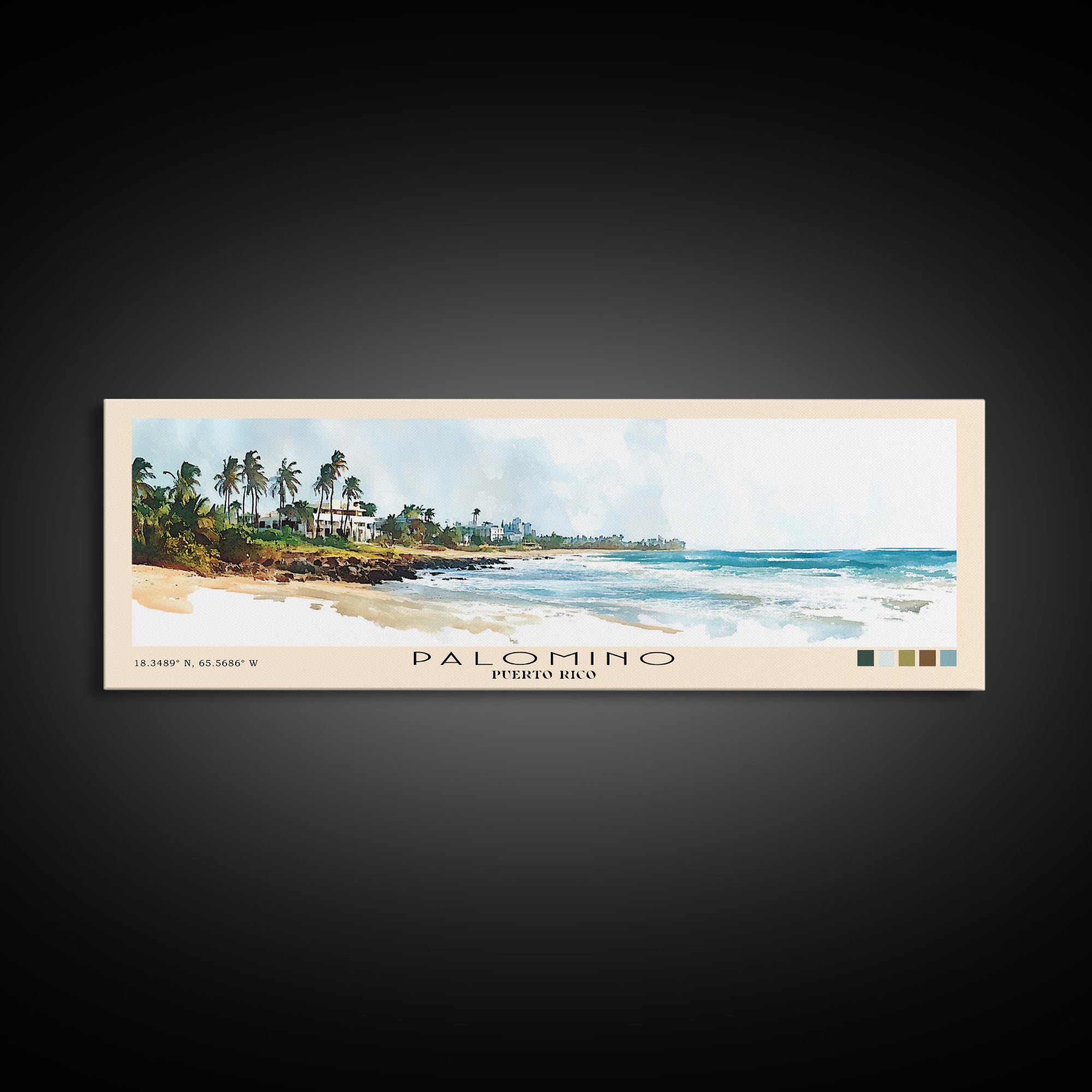 Palomino, Puerto Rico Watercolor Beach Print, Vacation Gift, Puerto Rico Wall Art, Beach Painting, Beach Decor, Beach Painting