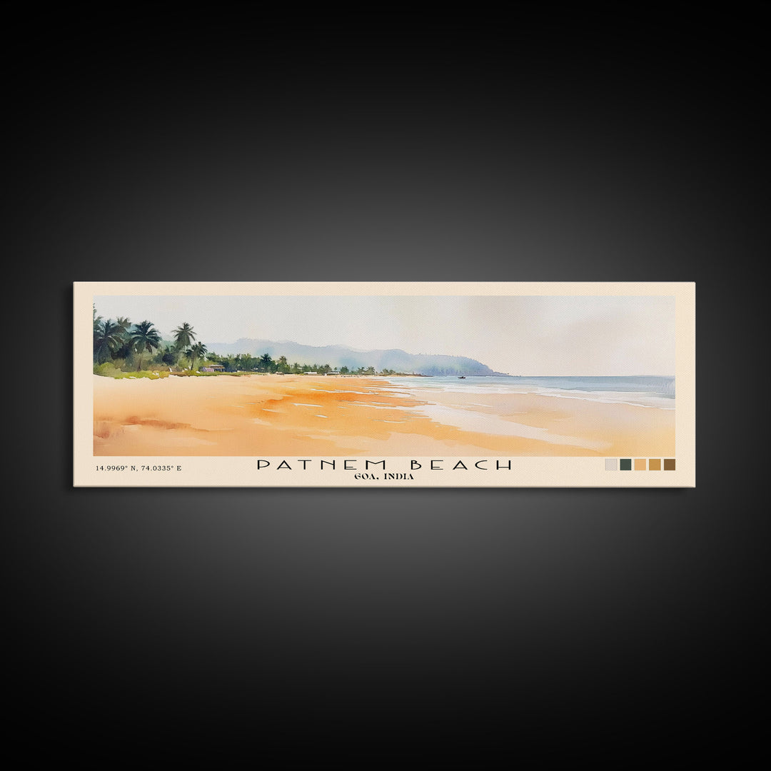 Patnem Beach, Goa, India Watercolor Print, Vacation Gift, Goa, India Wall Art, Vacation Wall Art, Vacatation Memories, Beach Decor, Beach Or Lakehouse Art