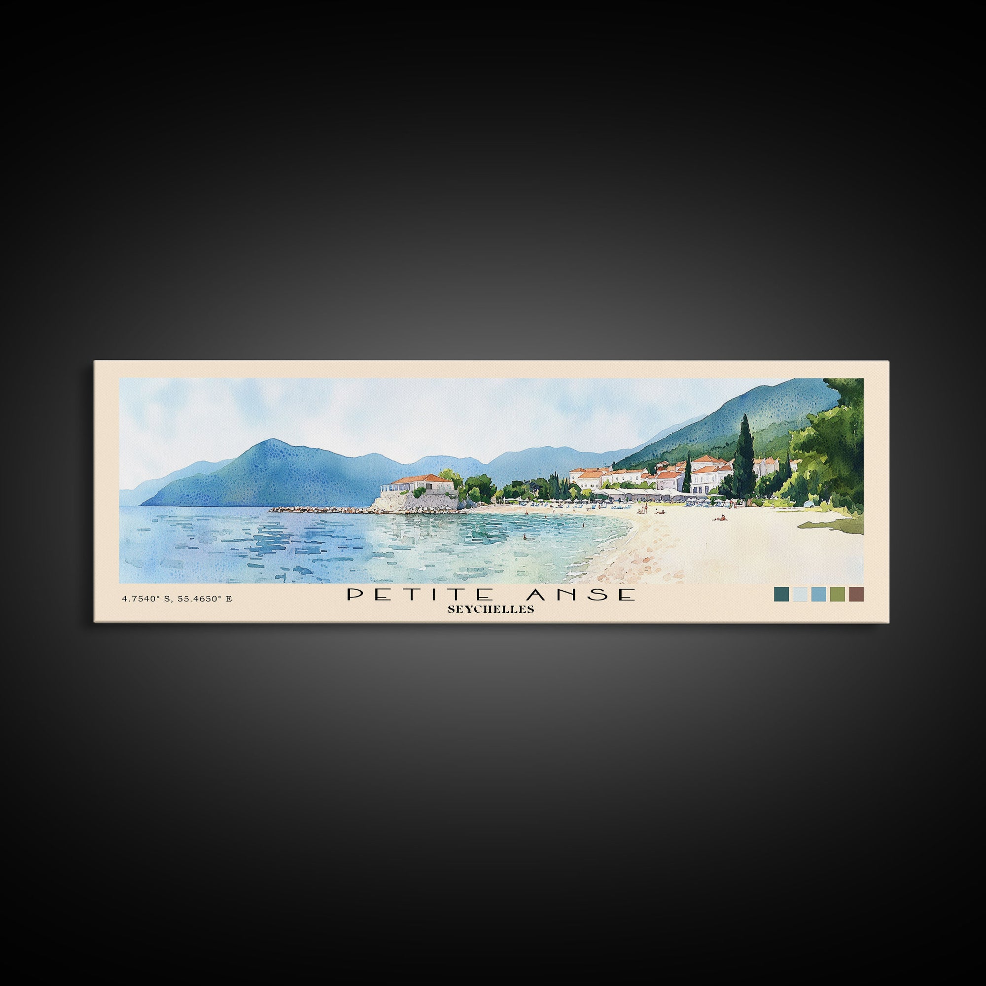 Petite Anse, Seychelles Watercolor Print, Vacation Gift, Seychelles Wall Art, Vacation Wall Art, Vacatation Memories, Beach Decor, Beach Or Lakehouse Art
