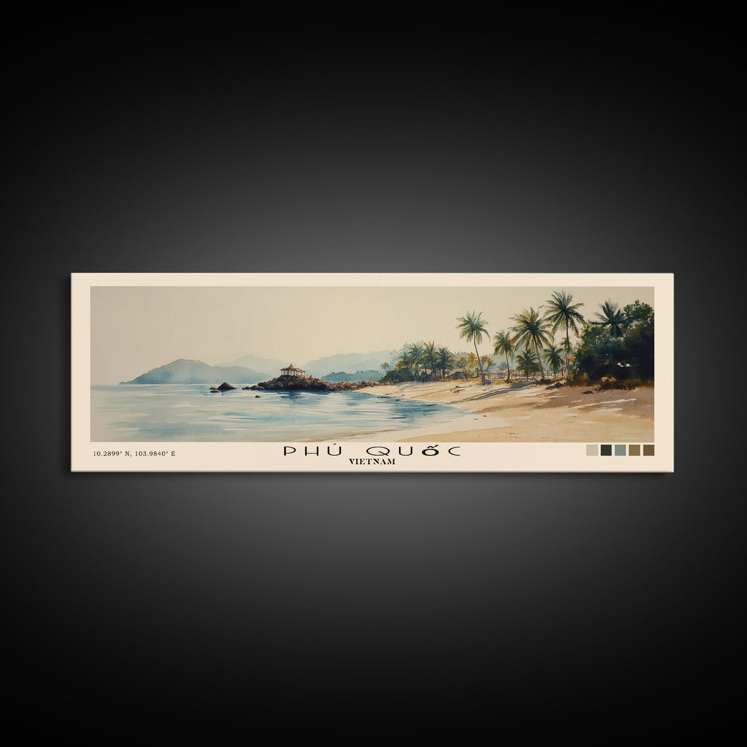 Phú Quốc, Vietnam Watercolor Print, Vacation Gift, Vietnam Wall Art, Vacation Wall Art, Vacatation Memories, Beach Decor, Beach Or Lakehouse Art