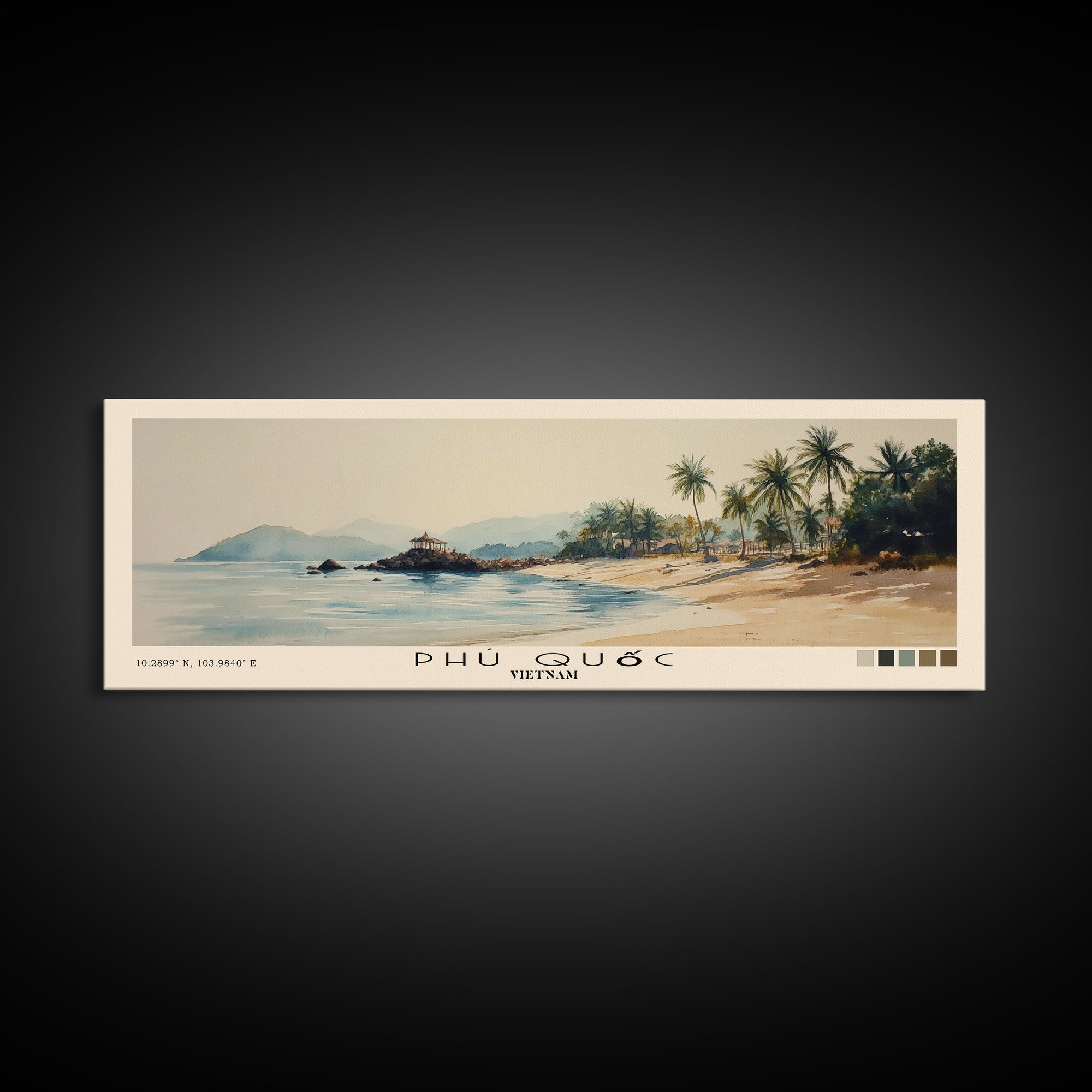 Phú Quốc, Vietnam Watercolor Print, Vacation Gift, Vietnam Wall Art, Vacation Wall Art, Vacatation Memories, Beach Decor, Beach Or Lakehouse Art