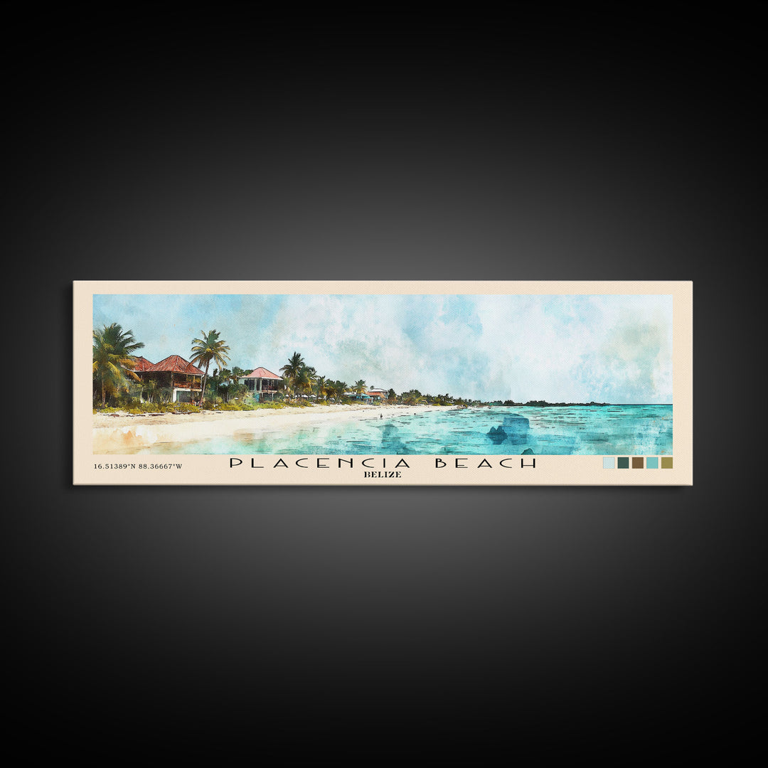 Placencia Beach, Belize Watercolor Print, Vacation Gift, Belize Wall Art, Vacation Wall Art, Vacatation Memories, Beach Decor, Beach Or Lakehouse Art