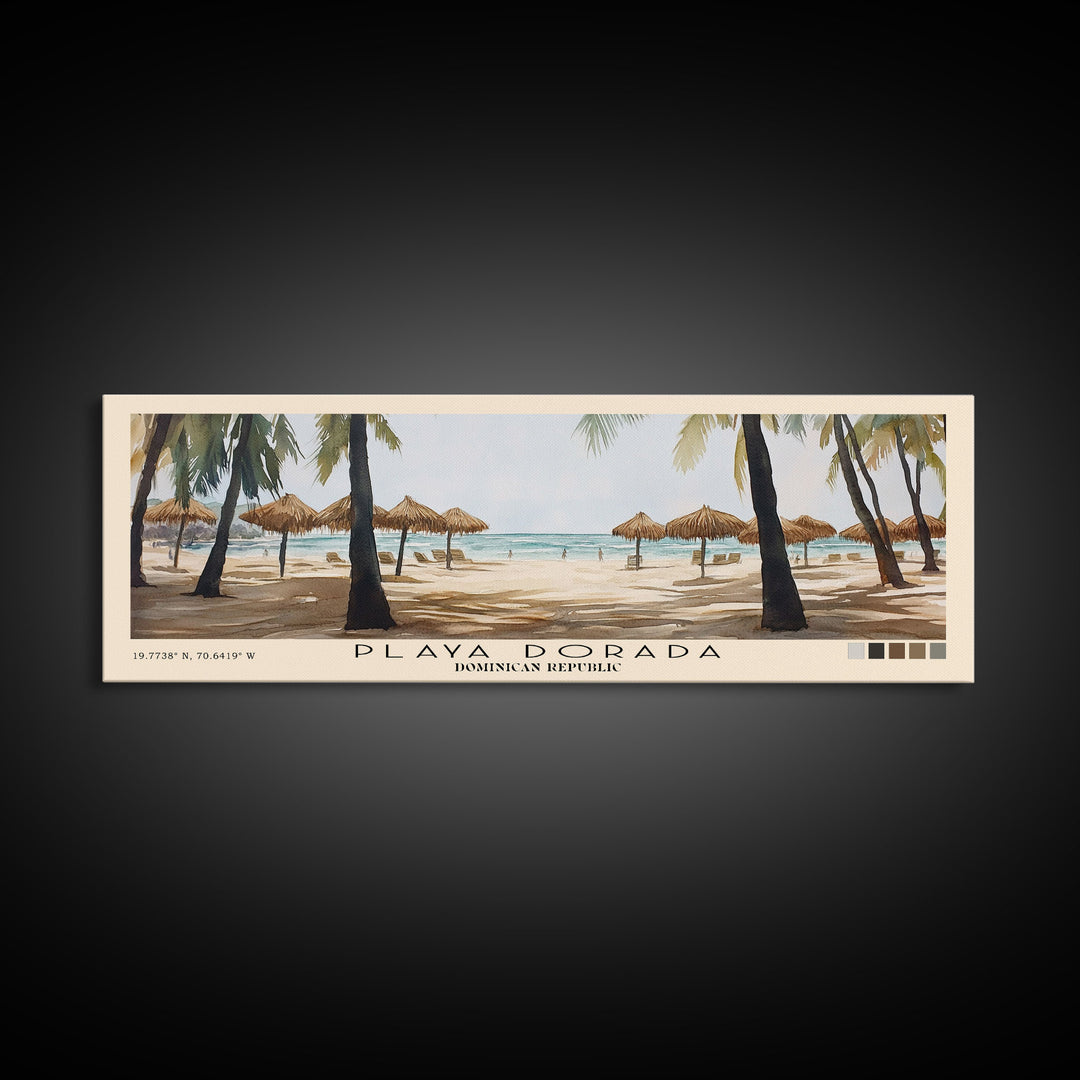 Playa Dorada, Dominican Republic Watercolor Print, Vacation Gift, Dominican Republic Wall Art, Beach Painting, Beach Decor, Beach Or Lakehouse Art