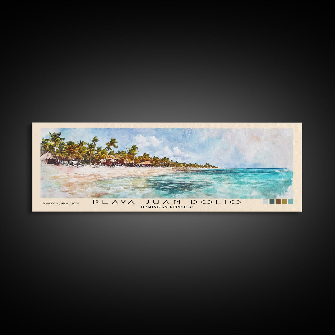 Playa Juan Dolio, Dominican Republic Watercolor Print, Vacation Gift, Dominican Republic Wall Art, Vacation Wall Art, Vacatation Memories, Beach Decor, Beach Or Lakehouse Art