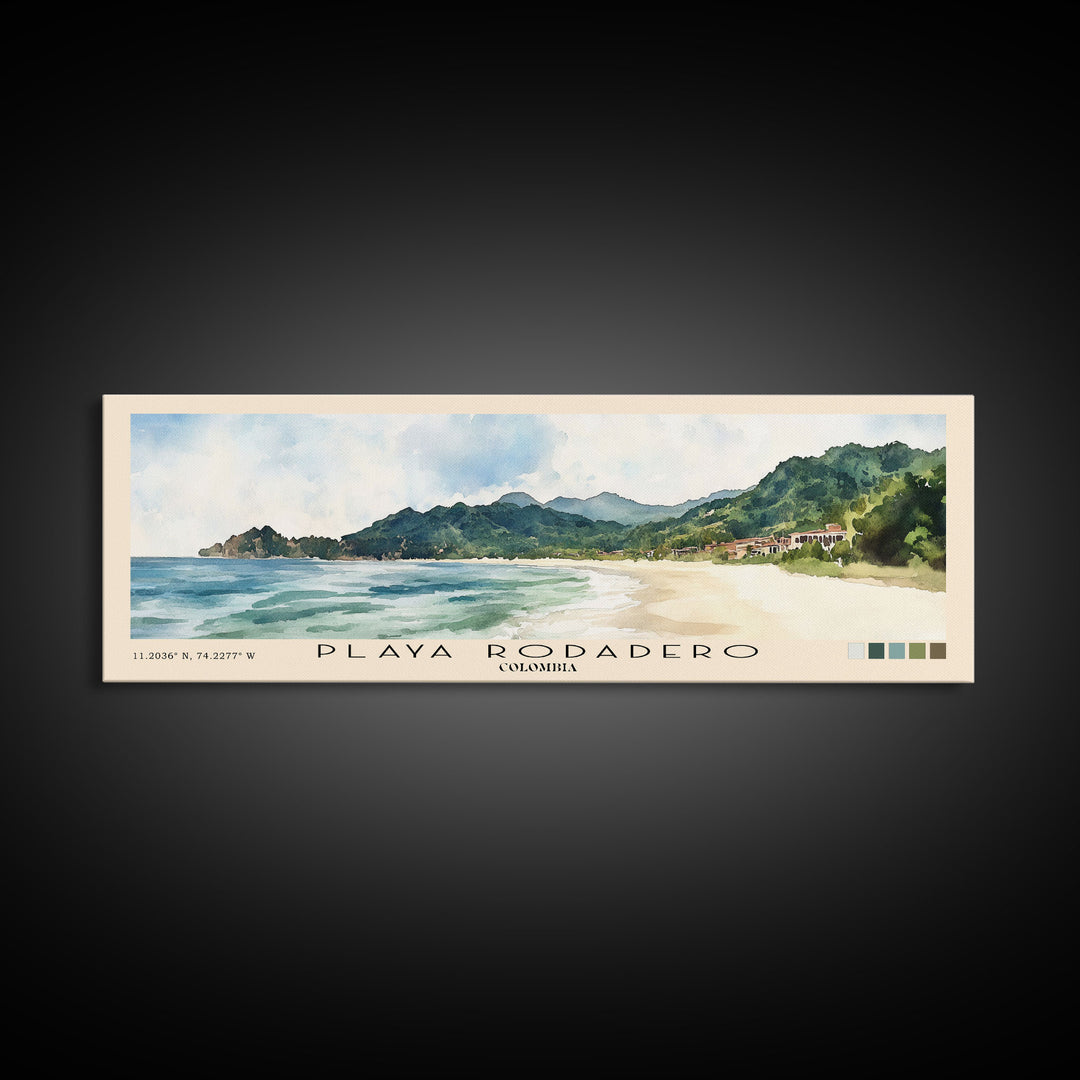 Playa Rodadero, Colombia Watercolor Print, Vacation Gift, Colombia Wall Art, Beach Painting, Beach Decor, Beach Or Lakehouse Art