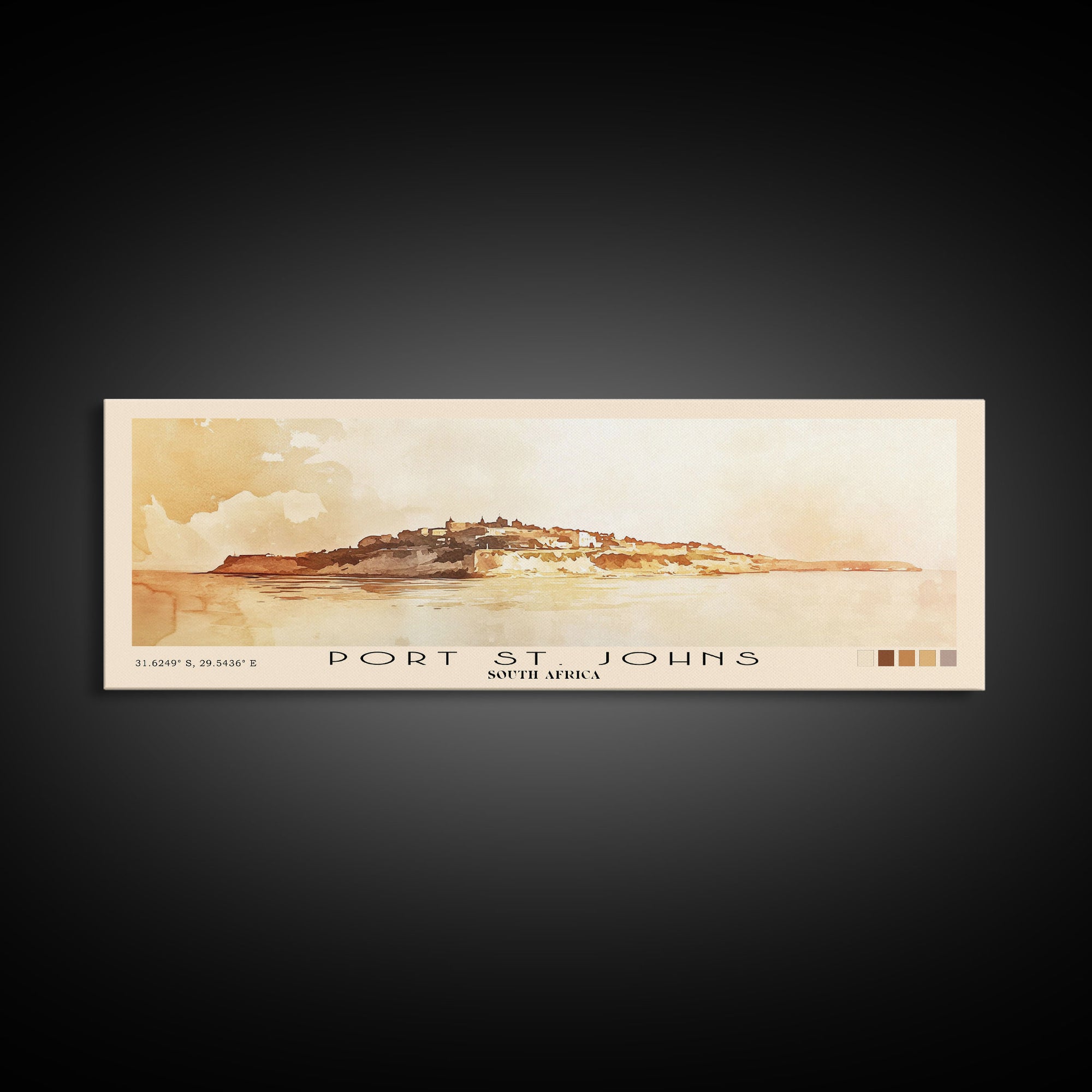 Port St. Johns, South Africa Watercolor Print, Vacation Gift, South Africa Wall Art, Beach Painting, Beach Decor, Beach Or Lakehouse Art