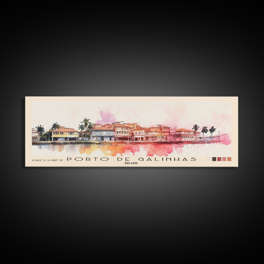 Porto de Galinhas, Brazil Watercolor Print, Vacation Gift, Brazil Wall Art, Vacation Wall Art, Vacatation Memories, Beach Decor, Beach Or Lakehouse Art