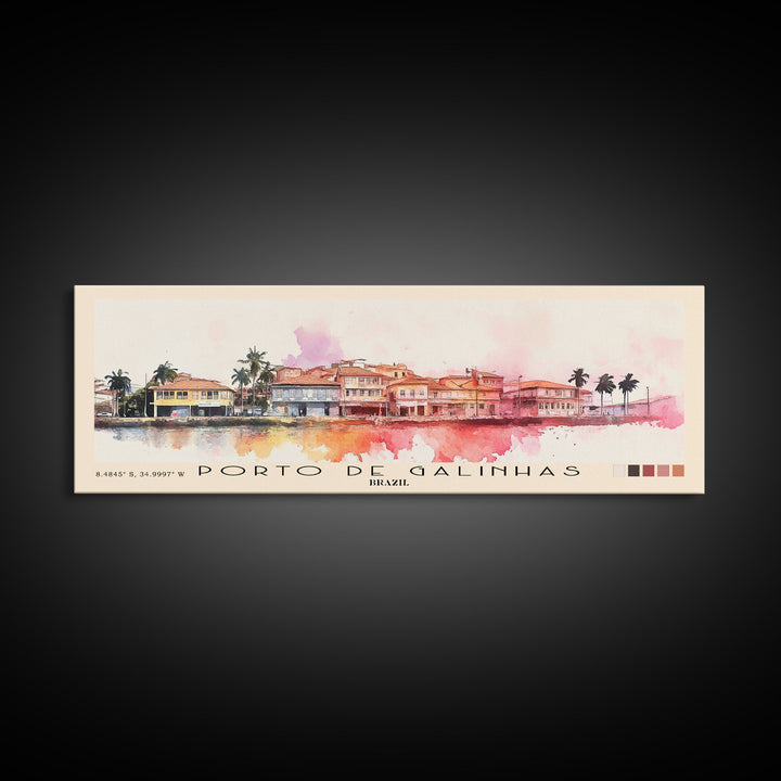 Porto de Galinhas, Brazil Watercolor Print, Vacation Gift, Brazil Wall Art, Vacation Wall Art, Vacatation Memories, Beach Decor, Beach Or Lakehouse Art