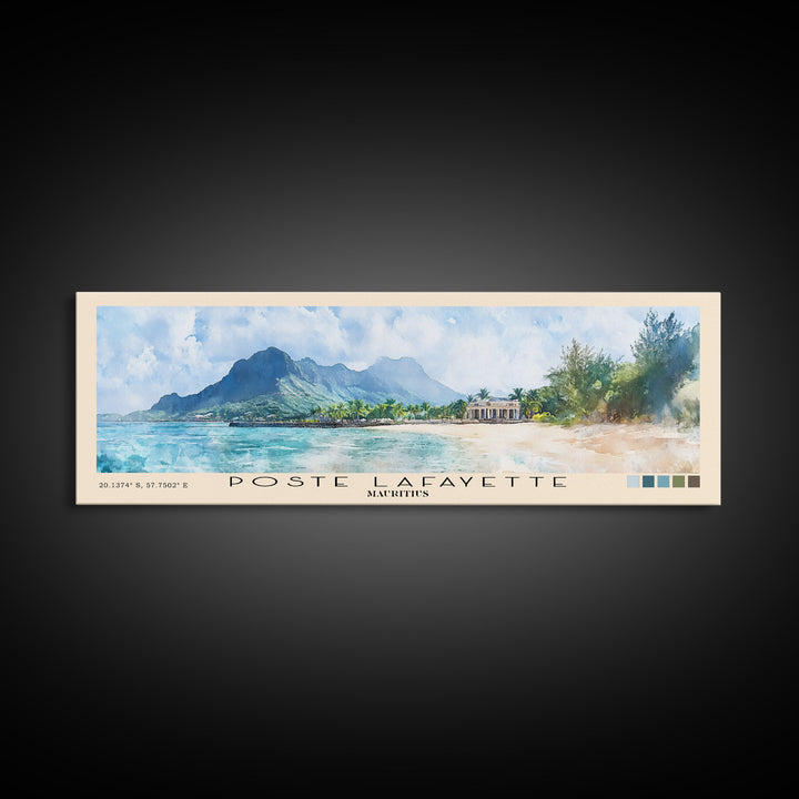 Poste Lafayette, Mauritius Watercolor Print, Vacation Gift, Mauritius Wall Art, Vacation Wall Art, Vacatation Memories, Beach Decor, Beach Or Lakehouse Art