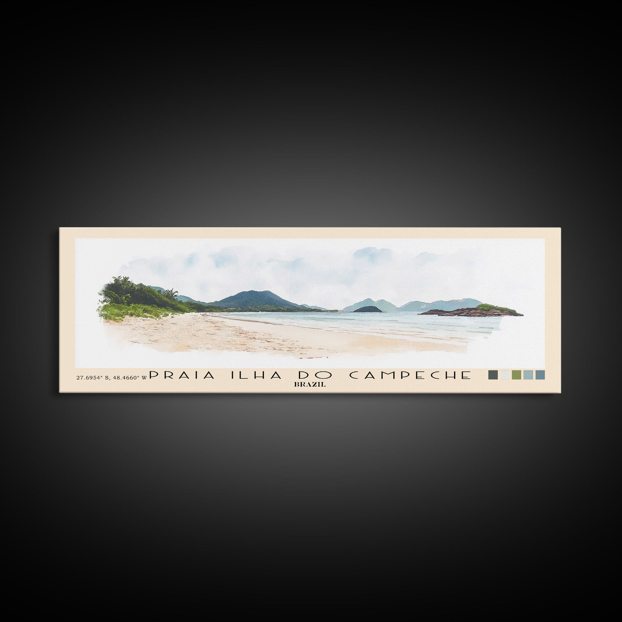 Praia Ilha do Campeche, Brazil Watercolor Print, Vacation Gift, Brazil Wall Art, Vacation Wall Art, Vacatation Memories, Beach Decor, Beach Or Lakehouse Art