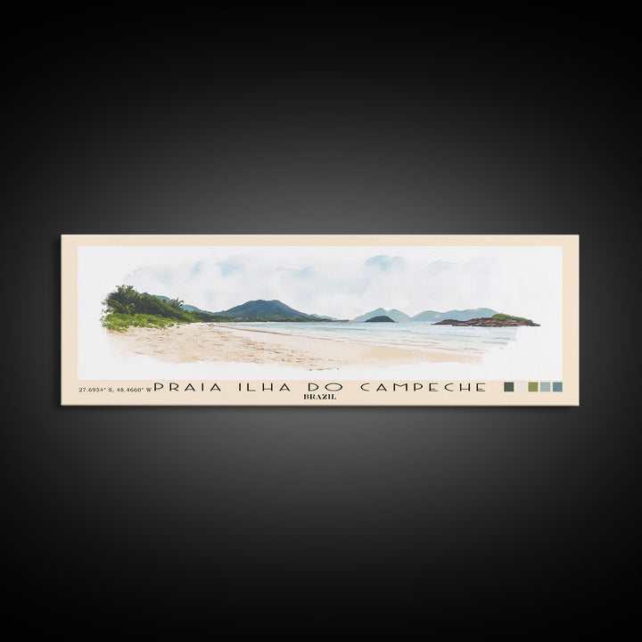 Praia Ilha do Campeche, Brazil Watercolor Print, Vacation Gift, Brazil Wall Art, Vacation Wall Art, Vacatation Memories, Beach Decor, Beach Or Lakehouse Art