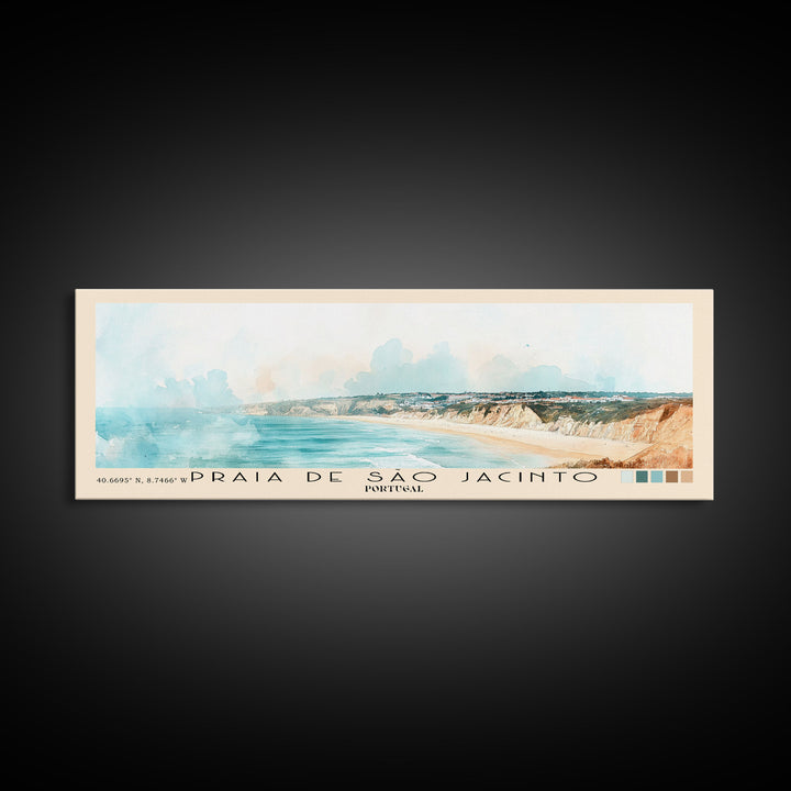 Praia de São Jacinto, Portugal Watercolor Print, Vacation Gift, Portugal Wall Art, Vacation Wall Art, Vacatation Memories, Beach Decor, Beach Or Lakehouse Art