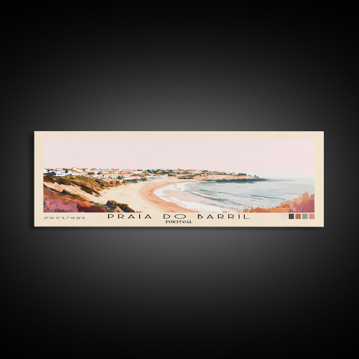 Praia do Barril, Portugal Watercolor Beach Print, Vacation Gift, Portugal Wall Art, Beach Painting, Beach Decor, Beach Painting