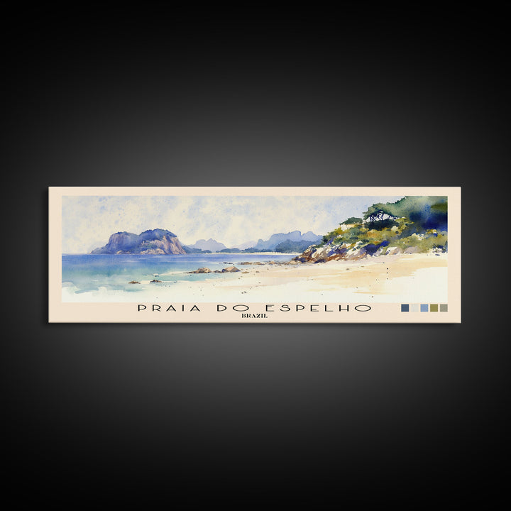 Praia do Espelho, Brazil Watercolor Print, Vacation Gift, Brazil Wall Art, Vacation Wall Art, Vacatation Memories, Beach Decor, Beach Or Lakehouse Art