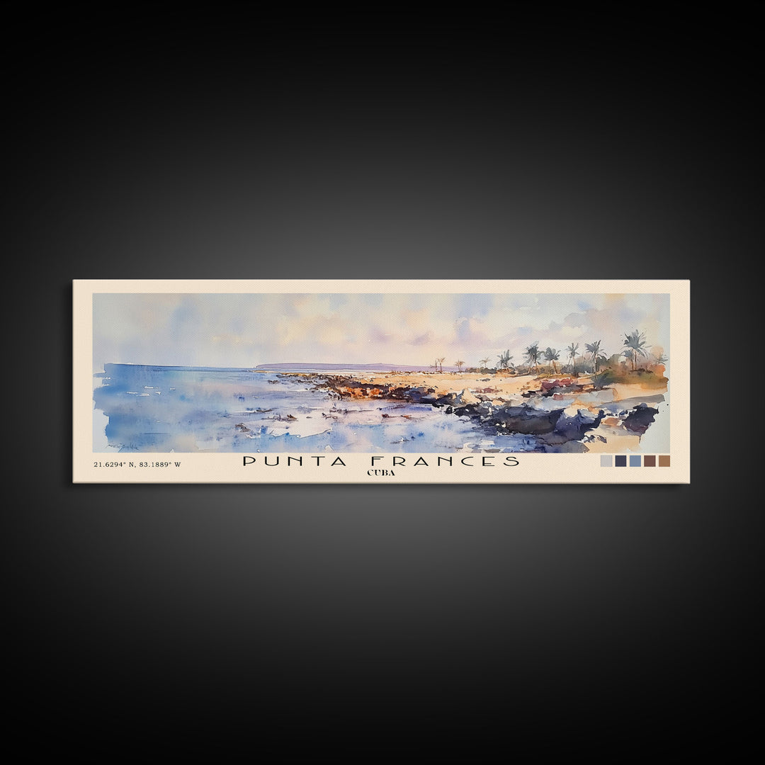 Punta Frances, Cuba Watercolor Print, Vacation Gift, Cuba Wall Art, Vacation Wall Art, Vacatation Memories, Beach Decor, Beach Or Lakehouse Art