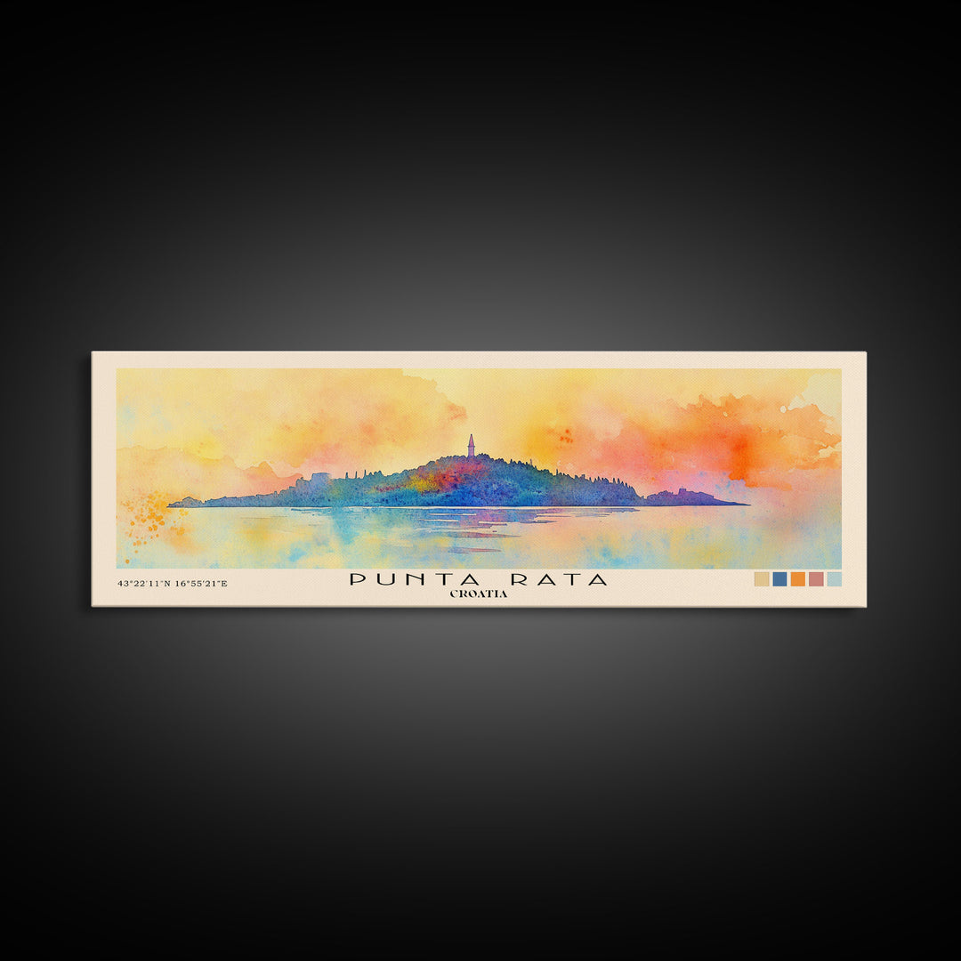 Punta Rata, Croatia Watercolor Print, Vacation Gift, Croatia Wall Art, Vacation Wall Art, Vacatation Memories, Beach Decor, Beach Or Lakehouse Art