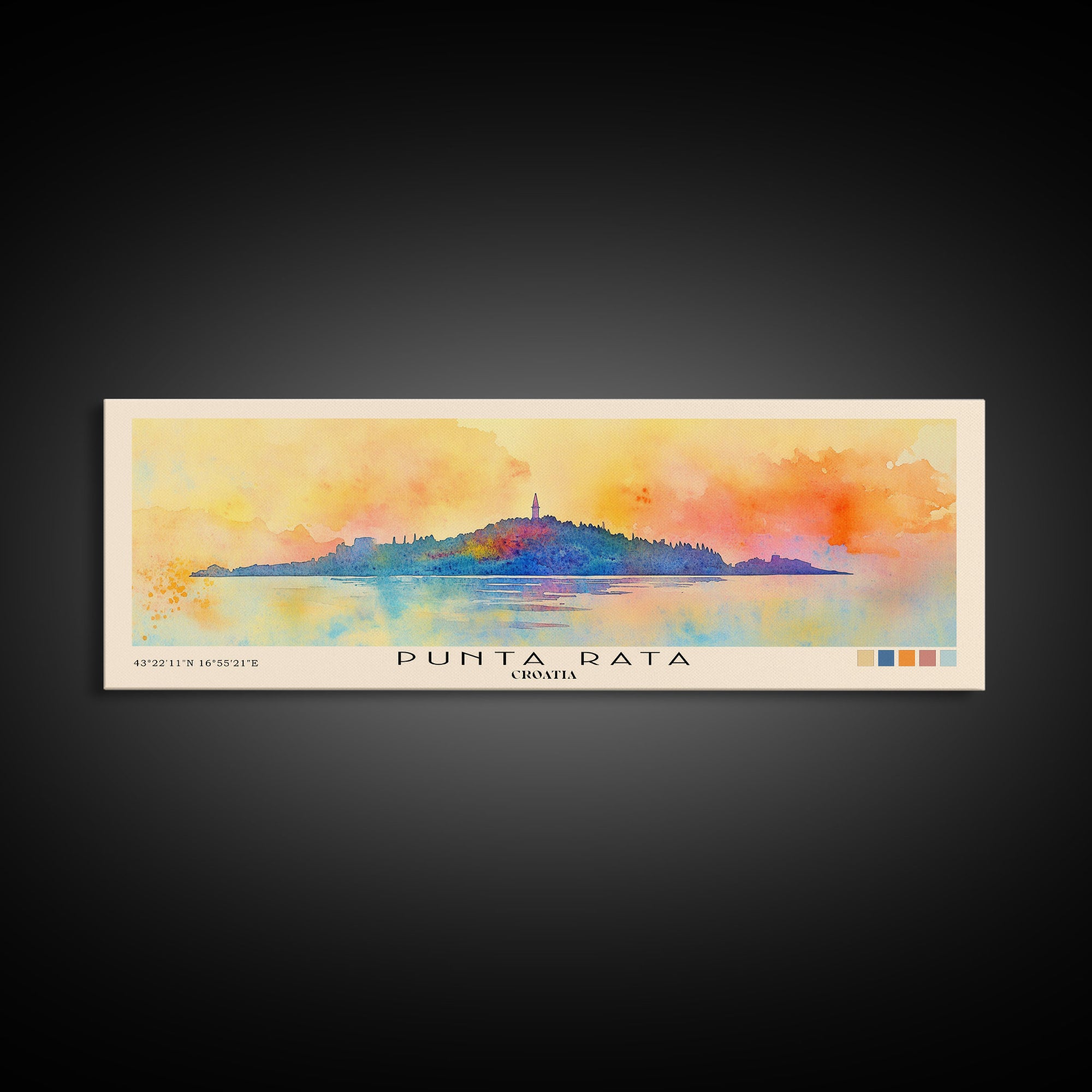 Punta Rata, Croatia Watercolor Print, Vacation Gift, Croatia Wall Art, Vacation Wall Art, Vacatation Memories, Beach Decor, Beach Or Lakehouse Art