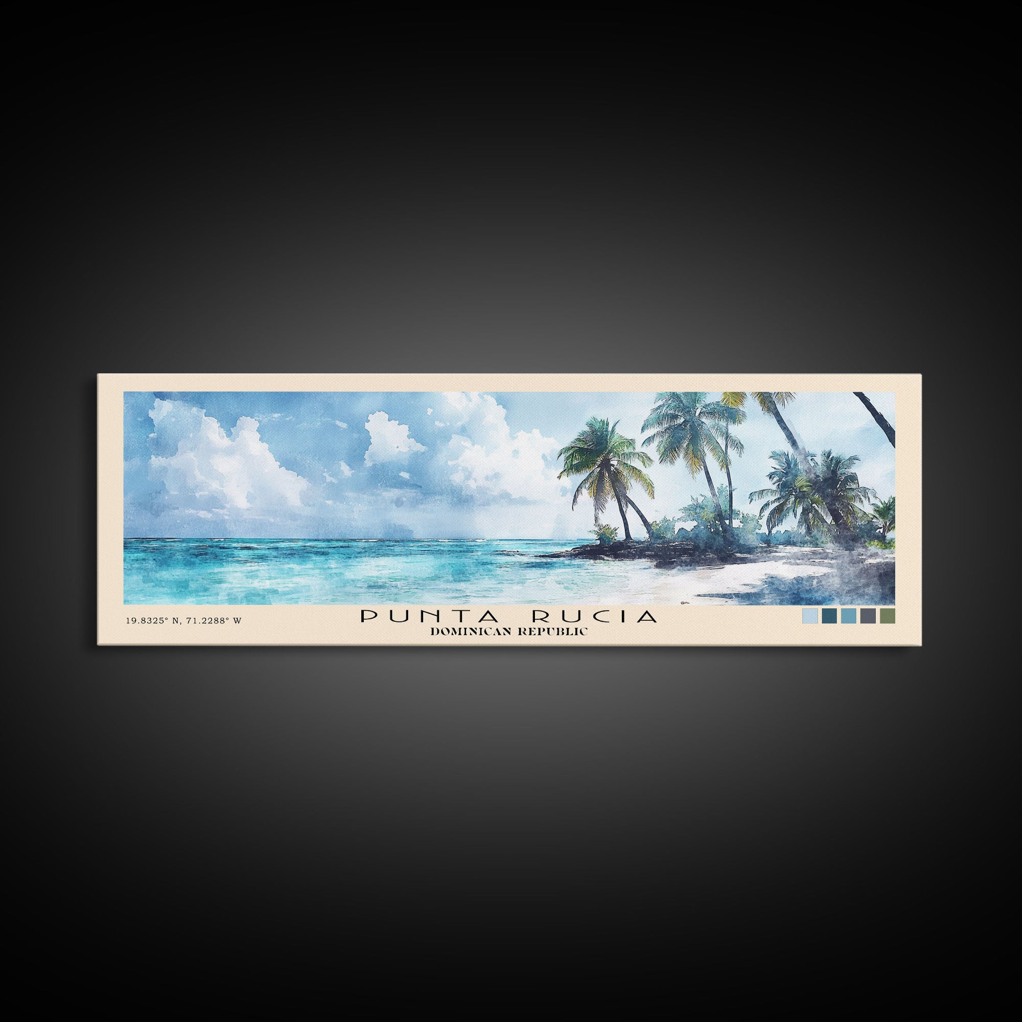 Punta Rucia, Dominican Republic Watercolor Print, Vacation Gift, Dominican Republic Wall Art, Beach Painting, Beach Decor, Beach Or Lakehouse Art