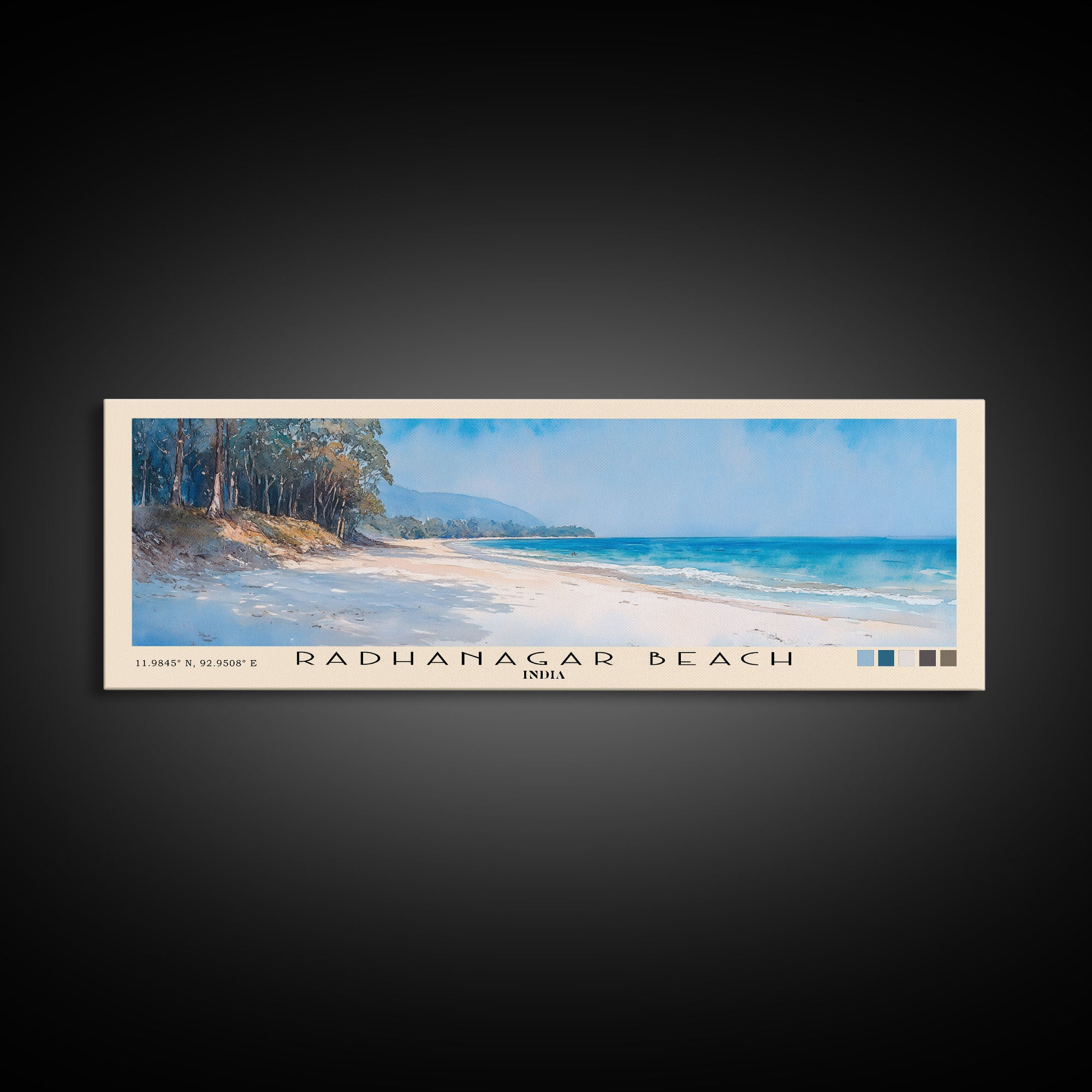 Radhanagar Beach, India Watercolor Print, Vacation Gift, India Wall Art, Beach Painting, Beach Decor, Beach Or Lakehouse Art