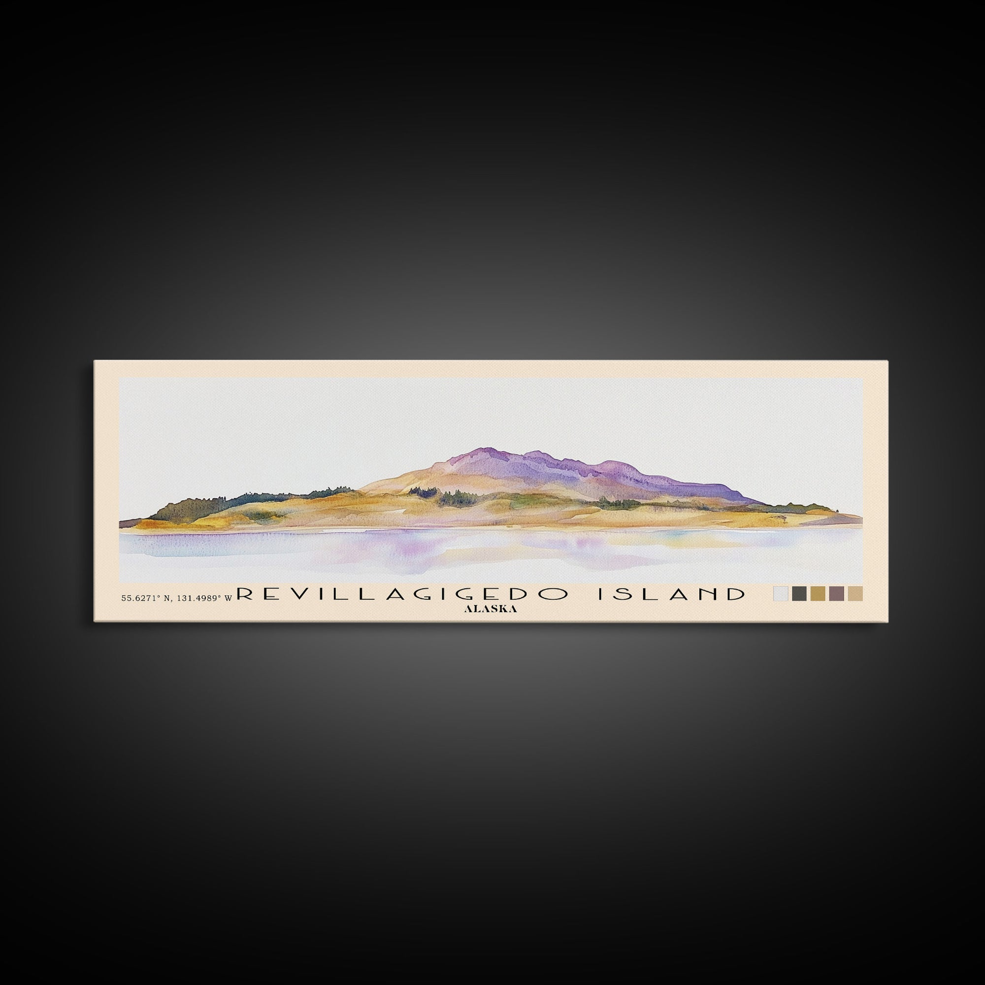 Revillagigedo Island, Alaska Watercolor Print, Vacation Gift, Alaska Wall Art, Vacation Wall Art, Vacatation Memories, Beach Decor, Beach Or Lakehouse Art