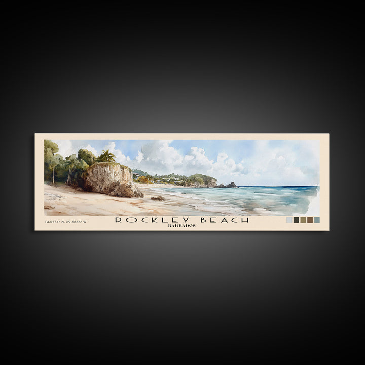 Rockley Beach, Barbados Watercolor Print, Vacation Gift, Barbados Wall Art, Beach Painting, Beach Decor, Beach Or Lakehouse Art