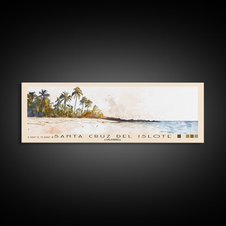 Santa Cruz del Islote, Colombia Watercolor Print, Vacation Gift, Colombia Wall Art, Vacation Wall Art, Vacatation Memories, Beach Decor, Beach Or Lakehouse Art
