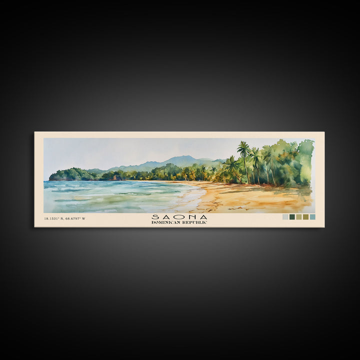 Saona, Dominican Republic Watercolor Print, Vacation Gift, Dominican Republic Wall Art, Vacation Wall Art, Vacatation Memories, Beach Decor, Beach Or Lakehouse Art