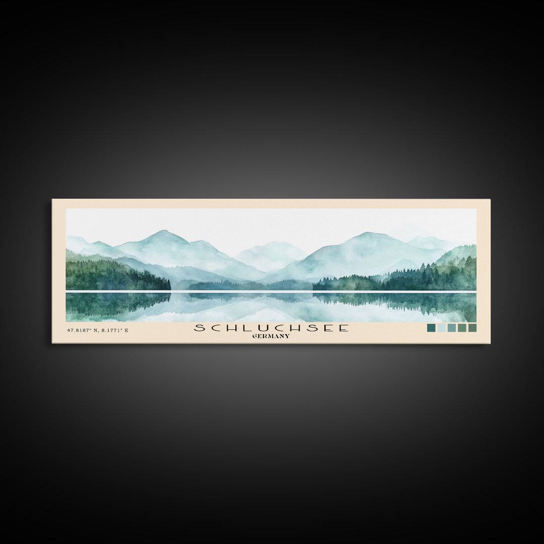 Schluchsee, Germany Watercolor Print, Vacation Gift, Germany Wall Art, Beach Painting, Beach Decor, Beach Or Lakehouse Art