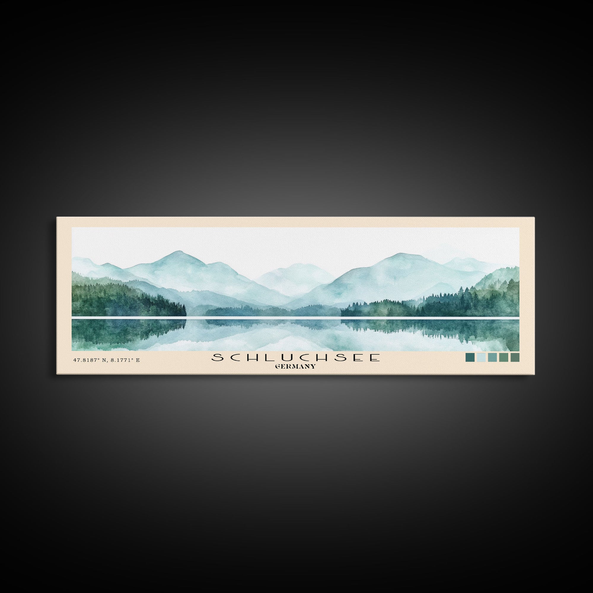 Schluchsee, Germany Watercolor Print, Vacation Gift, Germany Wall Art, Beach Painting, Beach Decor, Beach Or Lakehouse Art