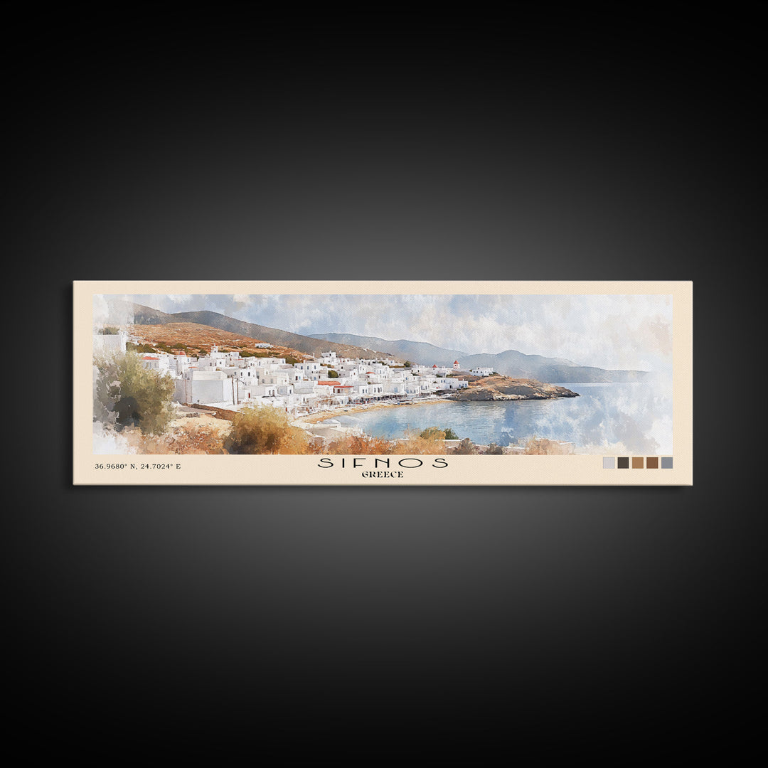 Sifnos, Greece Watercolor Print, Vacation Gift, Greece Wall Art, Beach Painting, Beach Decor, Beach Or Lakehouse Art