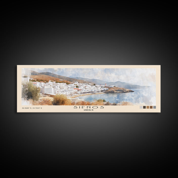 Sifnos, Greece Watercolor Print, Vacation Gift, Greece Wall Art, Beach Painting, Beach Decor, Beach Or Lakehouse Art