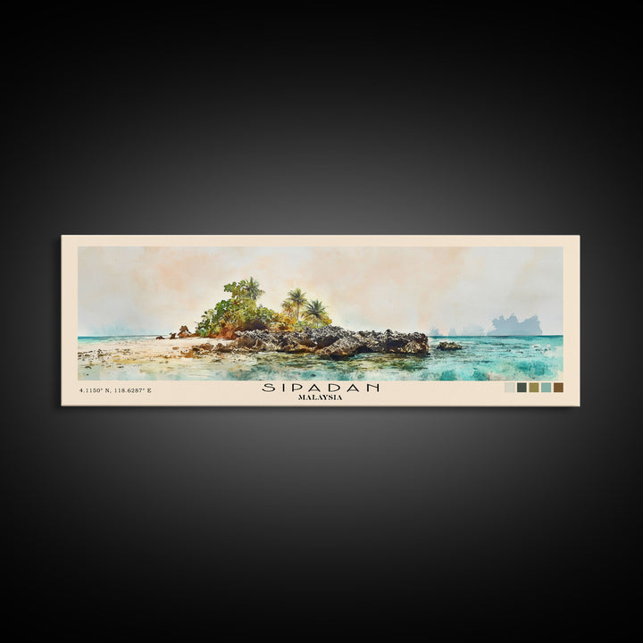 Sipadan, Malaysia Watercolor Print, Vacation Gift, Malaysia Wall Art, Vacation Wall Art, Vacatation Memories, Beach Decor, Beach Or Lakehouse Art