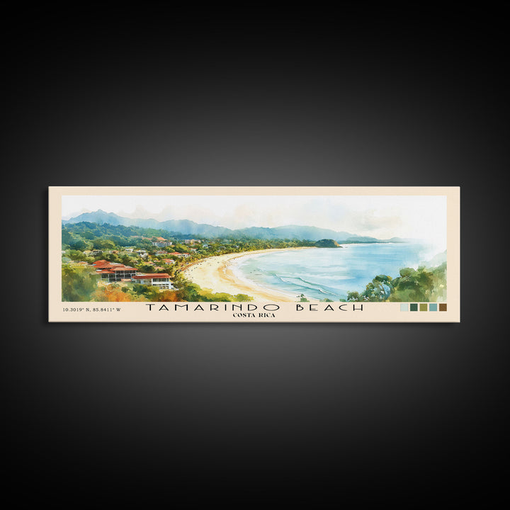 Tamarindo Beach, Costa Rica Watercolor Print, Vacation Gift, Costa Rica Wall Art, Vacation Wall Art, Vacatation Memories, Beach Decor, Beach Or Lakehouse Art