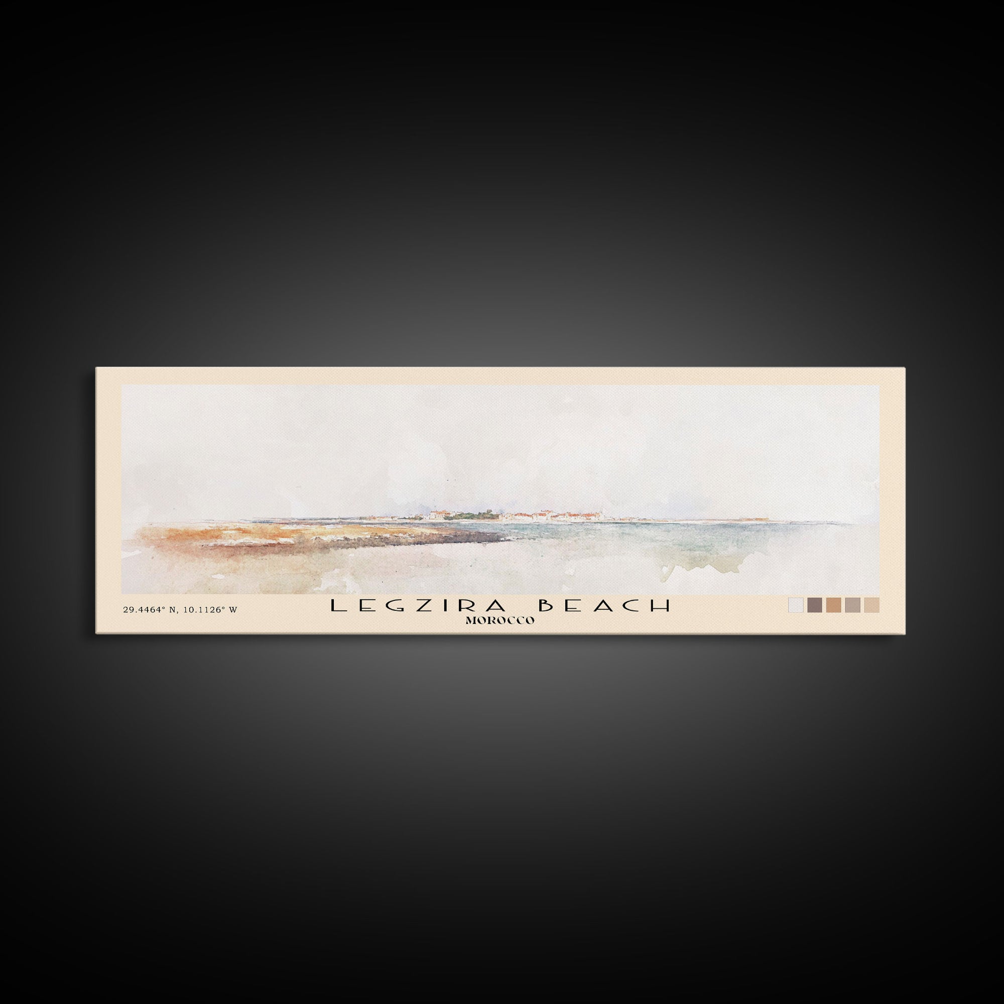 Legzira Beach, Morocco Watercolor Beach Print, Vacation Gift, Morocco Wall Art, Framed Canvas Print, Framed Beach Painting