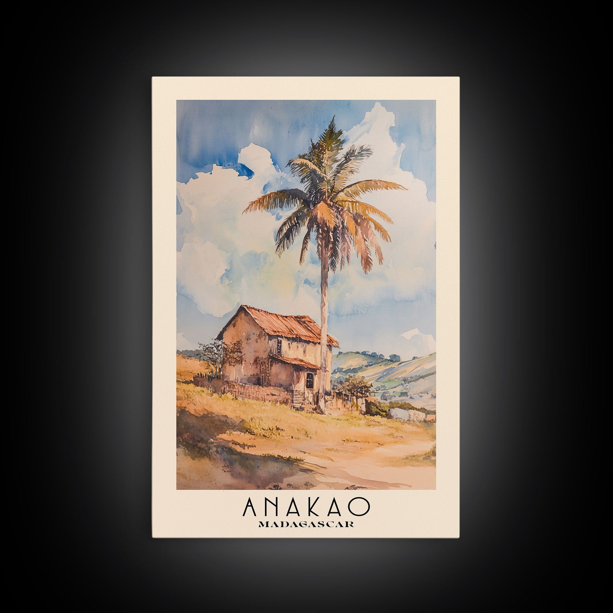 Anakao, Madagascar Watercolor Print, Vacation Gift, Madagascar Wall Art, Vacation Wall Art, Vacatation Memories, Beach Decor, Beach Or Lakehouse Art
