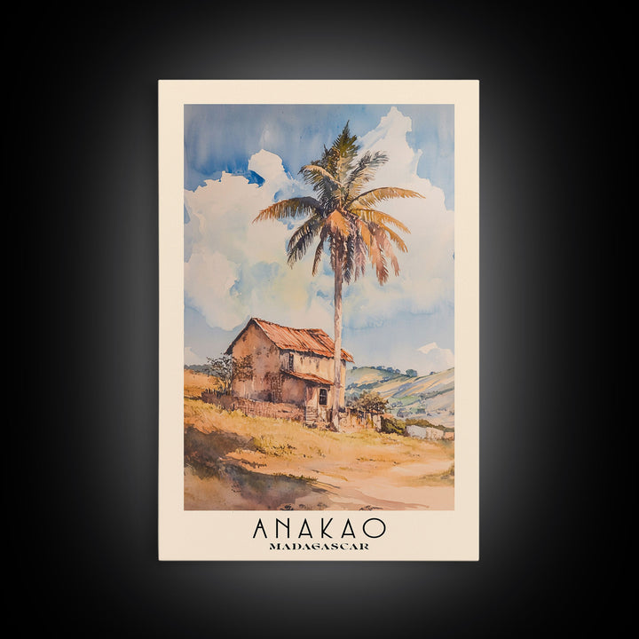Anakao, Madagascar Watercolor Print, Vacation Gift, Madagascar Wall Art, Vacation Wall Art, Vacatation Memories, Beach Decor, Beach Or Lakehouse Art